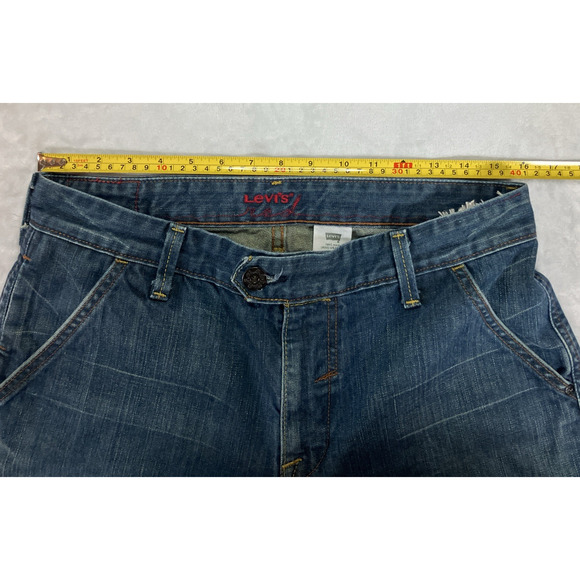 Levis RED Collection Low Trouser Boot Cut Medium Wash Jeans 34 X 30 Rare Women’s - Picture 11 of 16